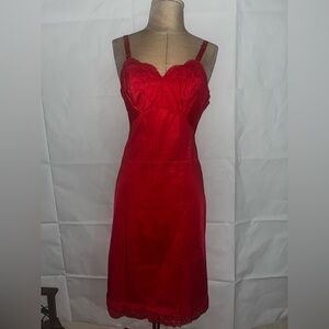 Vintage Pinehurst Lingerie Scarlet Lace Chemise